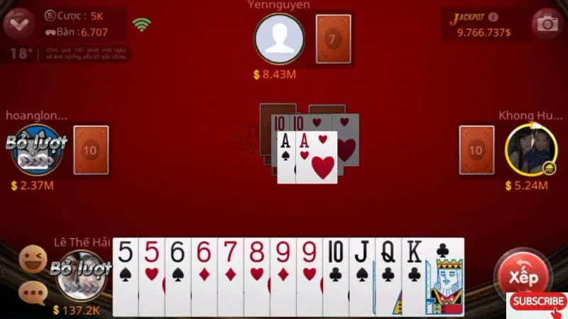 Cách chơi Tiến lên online